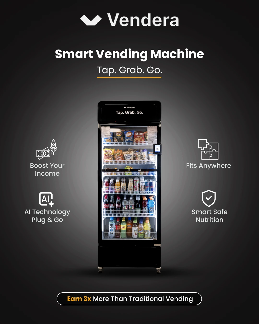 Two Vendera smart vending machines for a workplace
